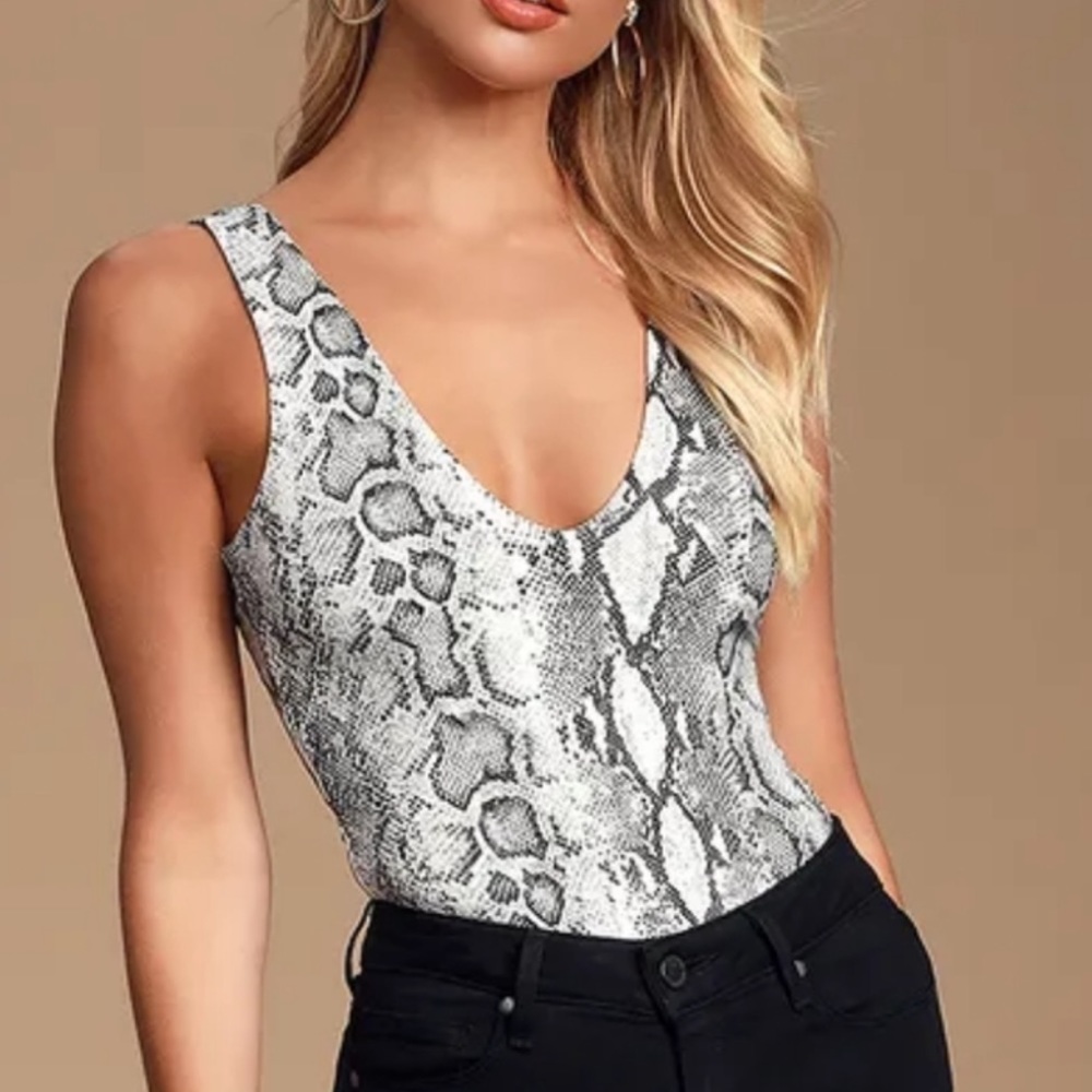 Brand new lulus snakeskin bodysuit